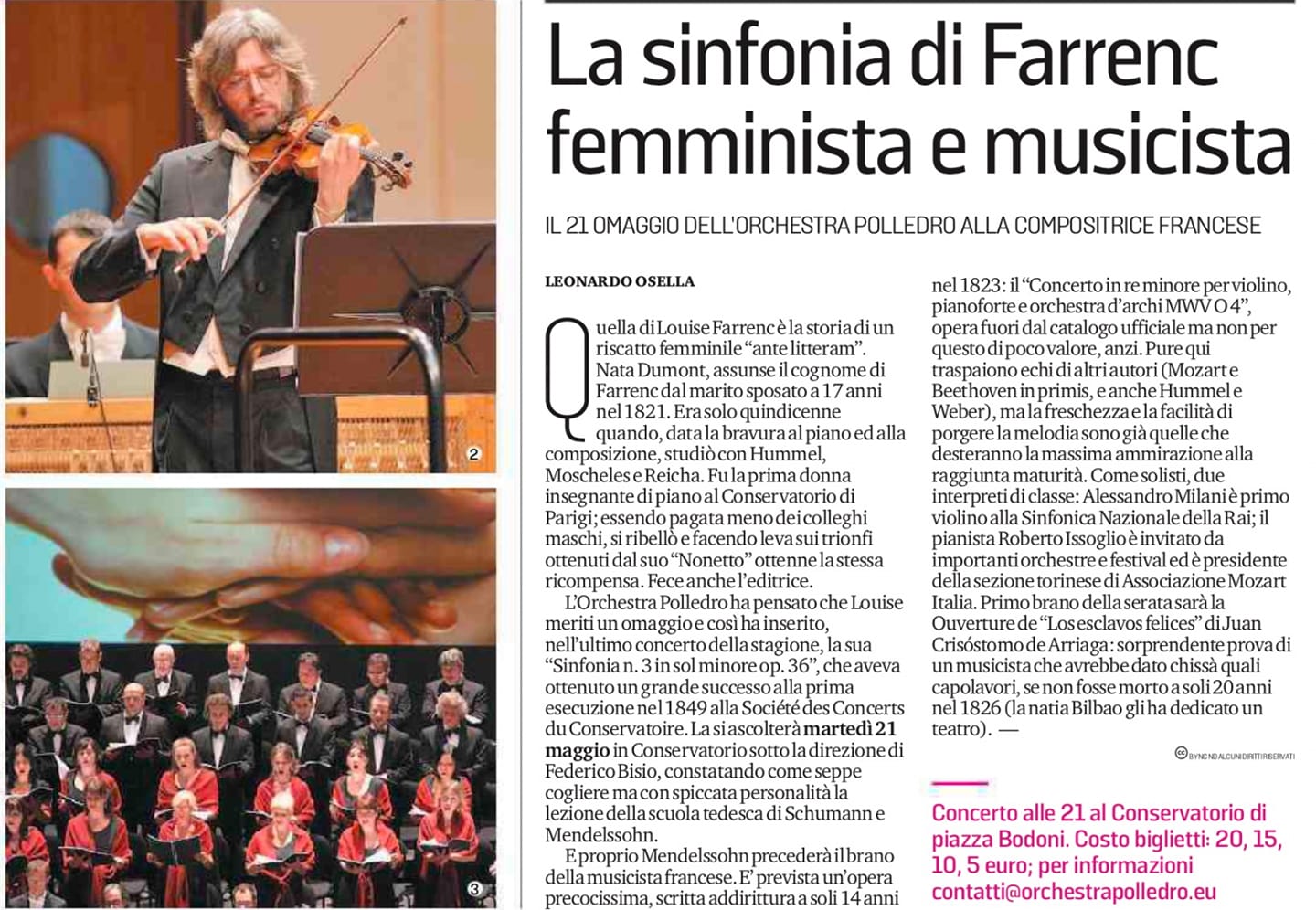La sinfonia di Farrenc, femminista e musicista